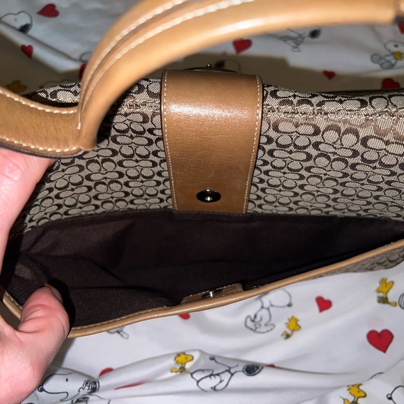 Coach SoHo Brown Signature Medium Shoulder Bag Made in Turkey Y2K EUC - Picture 14 of 16